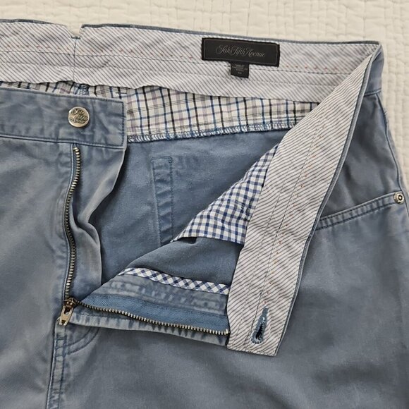 Saks Fifth Avenue Jeans Men's 40x30 Sky Blue Straight Leg Stretch Denim EUC - Picture 15 of 16